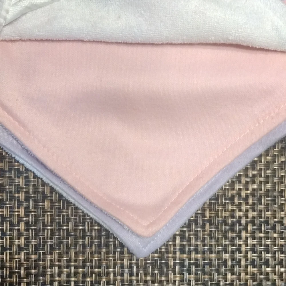 Swiggles Infant Bandana Bibs 3-Pack - Pink and Blue Butterflies